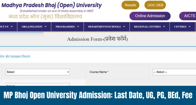 MP Bhoj Open University Admission