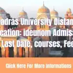 Madras University Distance Education Admission