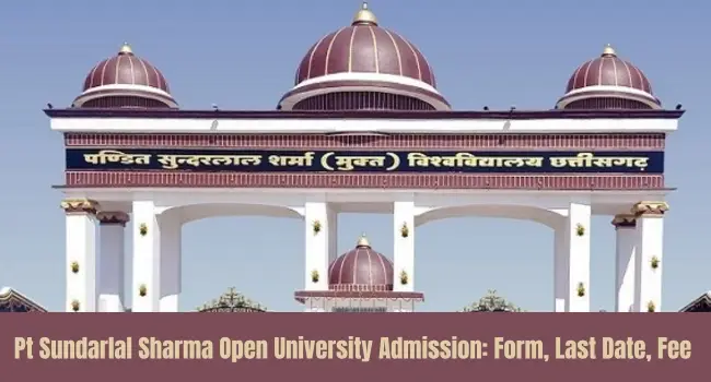 Pt Sundarlal Sharma Open University Admission