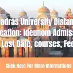 Madras University Distance Education Admission